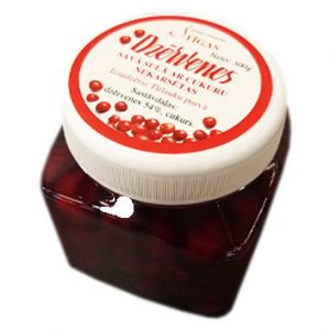 Dzērvenes savā sulā ar cukuru nekarsētas 300g