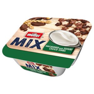 Jogurts Muller mix ar šokolādes zvaigznītēm 4.8% 130g