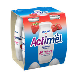 Jogurta dzēriens Actimel zemeņu 4*100g