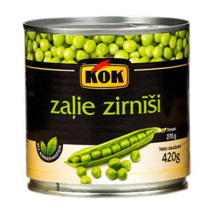 Zirņi zaļie Kok 420g/270g