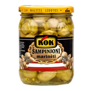 Šampinjoni marinēti Kok 500g/270g