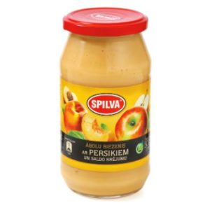 Biezenis ābolu ar persikiem un saldo krējumu 500g