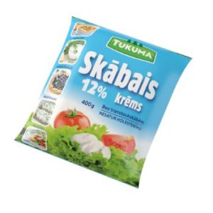 Skābā krējuma krēms 12% 400g (polipakā)
