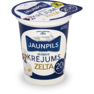Krējums skābais Zelta 20% Jaunpils 400g