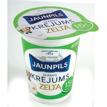 Krējums skābais Zelta 15% Jaunpils 400g