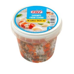 Surimi garneles eļļā ar ķiploku garšu Viči 200g