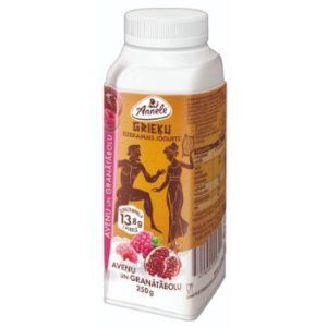 Jogurts dzeramais Grieķu ar avenēm un granātāb.250g