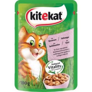 Barība kaķiem Kitekat lasis/forele mais. 100g