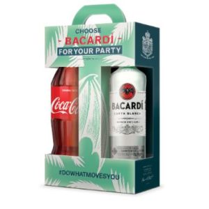 Rums Bacardi carta Blanca 37.5% 0.7l+ Coca Cola 1l