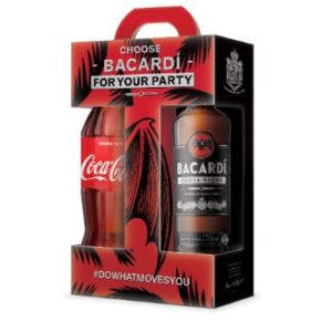 Rums Bacardi Carta Negra 40% 0.7l + Coca cola