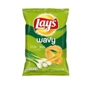Čipsi Lays Wavy ar zaļo lociņu garšu 130g