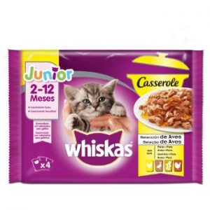 Barība kaķiem Whiskas 4-pack ar putnu gaļu 400g