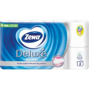 Tualetes papīrs Zewa Deluxe Pure White 8gb