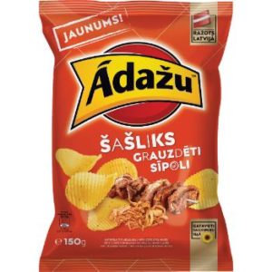 Čipsi Ādažu šašliks un grauzd.sīpoli 150g