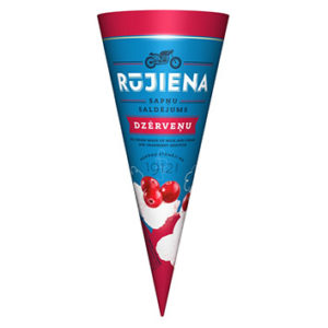 Saldējums Rūjiena dzērveņu konuss 110ml/65g