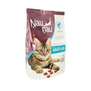 Barība kaķiem Ņau Ņau ar lasi 1kg