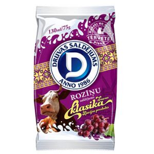 Saldējums Druva vaniļas ar rozīnēm 130ml/75g