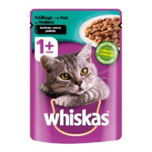 Barība kaķiem Whiskas ar truša gaļu maisiņš  100g