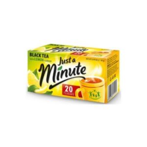 Tēja Just a Minute melnā ar citronu 20gb 28g
