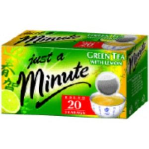 Tēja Just a Minute zaļā ar citronu 20gb 28g