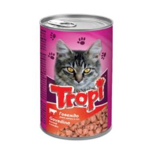 Konservi kaķim Tropi liellopu 415g