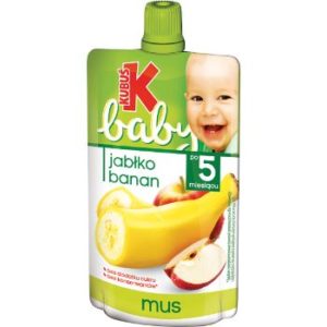 Biezenis Kubuš Baby ābolu- banānu augļu no 4 mēn.90g