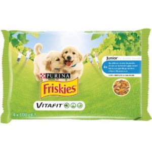 Barība suņiem Friskies Junior konservs vista/burkāni 400g