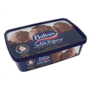 Saldējums šokolādes krējuma ar šok.gab.Baltais 800ml/390g