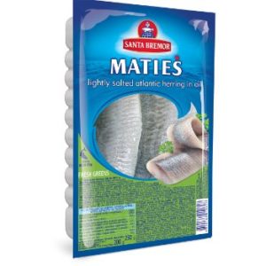 Siļķu fileja Matias ar zaļumiem Santa Bremor 250g