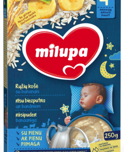 Biezputra Milupa rīsu ar banāniem 4mēn. 250g