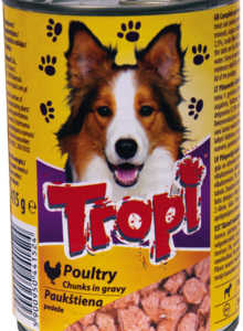 Konservi sunim Tropi ar mājputnu gaļas mērci 0.415g