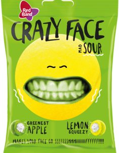 Konfektes R.Band Crazy Face Sour 80g