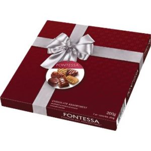 Konfekšu kārba šokolādes asorti Fontessa 200g