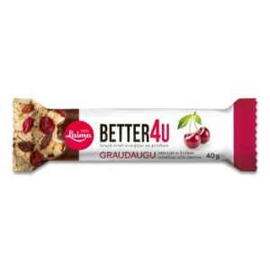 Batoniņš graudaugu Better 4U ar ķiršiem Laima 40g
