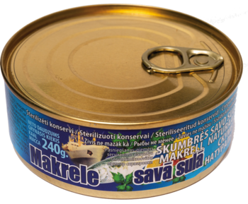 Makrele savā sulā 240g/192g