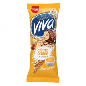 Saldējums Super Viva Cream brulee konuss 220ml