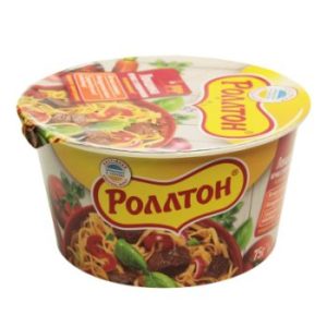 Nūdeles Rollton ar liellopa garšu traukā 75g