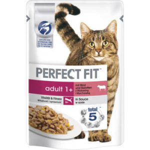 Barība kaķiem Perfect Fit lielops & burkāns 85g