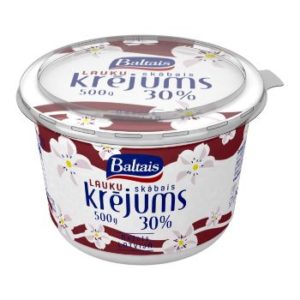 Krējums skābais Baltais 30% 500g