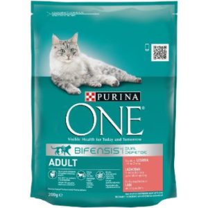 Barība kaķiem Purina One lasis