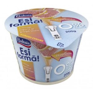 Jogurts beztauku ar greipfrūtiem 200g
