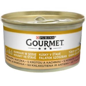 Barība kaķiem Gourmet Gold tītars pīle 85g