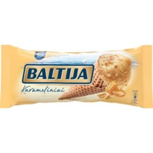 Saldējums Baltija ar karam.un biskvīta garšu konuss 140ml/85