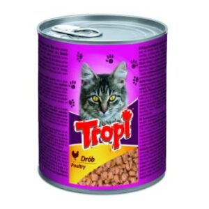 Konservi kaķim Tropi ar mājputnu gaļu 830g