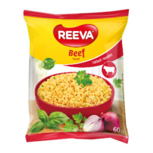 Nūdeles ā/p Reeva ar liellopa gaļas garšu pakā 60g