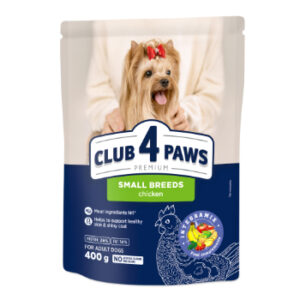 Barība mazo šķirnu suņiem Club4Paw 400g