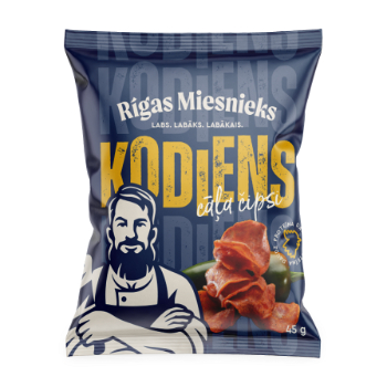 Gaļas uzkoda Kodiens cāļa gaļas čipsi 45g
